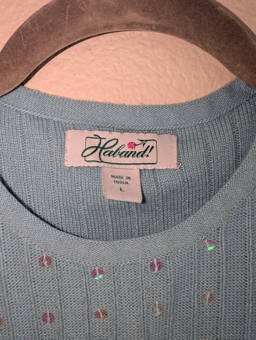 Haband Knit Top with Sequin Accents Size Large - Picture 4 of 6